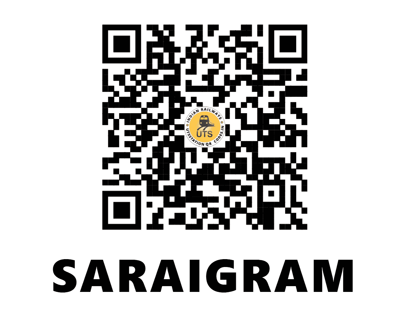 UTS QR Code for SARAIGRAM - SGAM - WC (MADHYA PRADESH)